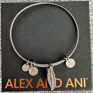 Alex and Ani Silver Feather Bracelet